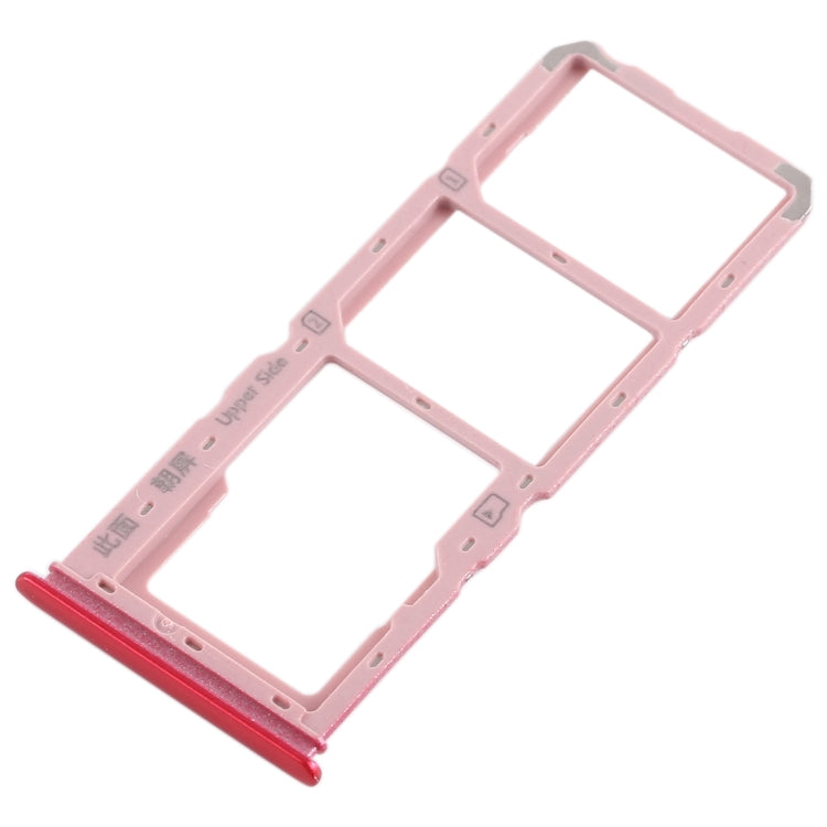 For Vivo Y93 2 x SIM Card Tray + Micro SD Card Tray (Red) - Card Tray by buy2fix | Online Shopping UK | buy2fix
