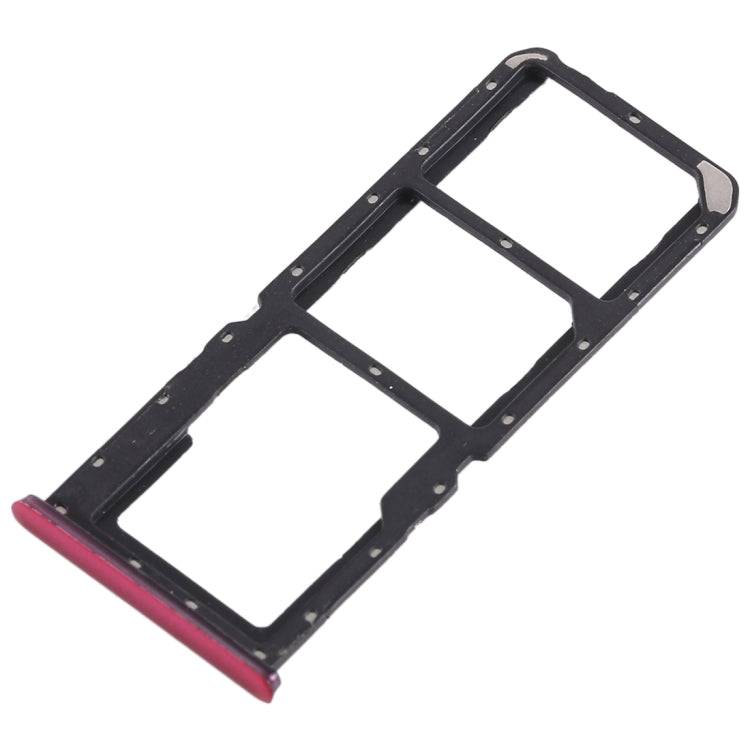 For OPPO A7x / F9 / F9 Pro / Realme 2 Pro 2 x SIM Card Tray + Micro SD Card Tray (Red) - Card Tray by buy2fix | Online Shopping UK | buy2fix