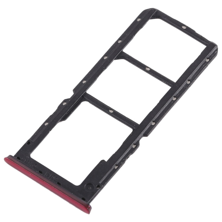 For OPPO A7x / F9 / F9 Pro / Realme 2 Pro 2 x SIM Card Tray + Micro SD Card Tray (Red) - Card Tray by buy2fix | Online Shopping UK | buy2fix
