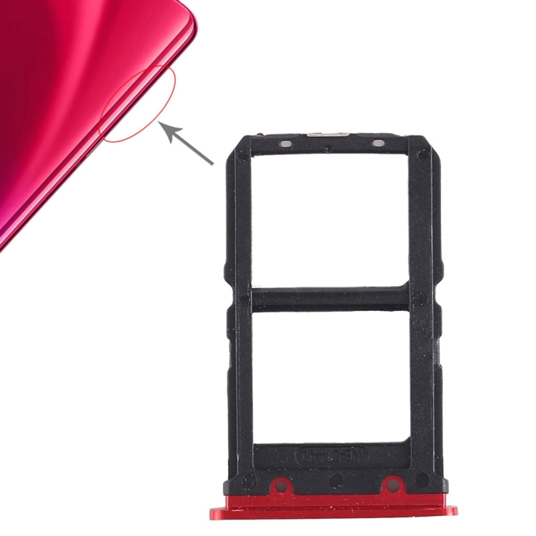 For Vivo X23 2 x SIM Card Tray (Red) - Card Tray by buy2fix | Online Shopping UK | buy2fix