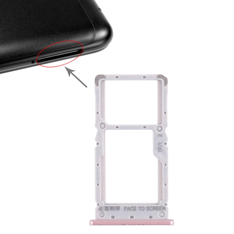 SIM Card Tray + SIM Card Tray / Micro SD Card Tray for Xiaomi Redmi Note 6 Pro (Rose Gold) by buy2fix