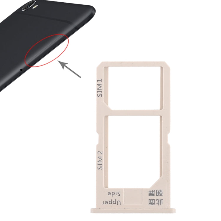 For Vivo Y55 2 x SIM Card Tray (Gold) by buy2fix