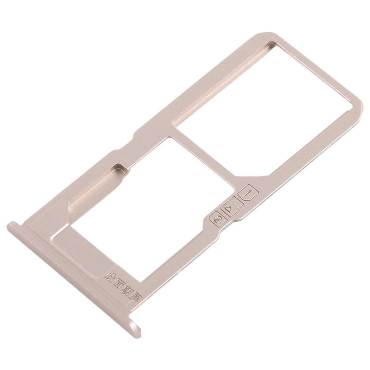 For Vivo V3Max SIM Card Tray + SIM Card Tray / Micro SD Card Tray (Gold) - Card Tray by buy2fix | Online Shopping UK | buy2fix