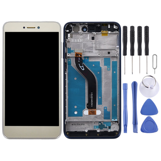 OEM LCD Screen for Huawei P8 Lite (2017) Digitizer Full Assembly with Frame (Gold) by buy2fix
