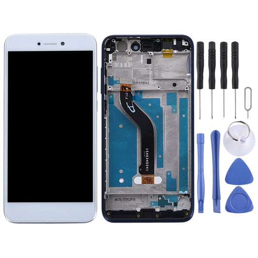 OEM LCD Screen for Huawei P8 Lite (2017) Digitizer Full Assembly with Frame (White) by buy2fix