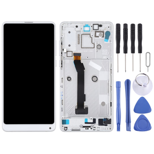 LCD Screen and Digitizer Full Assembly with Frame for Xiaomi MI Mix 2S(White) by buy2fix