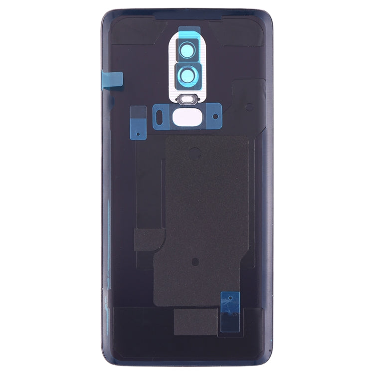 For OnePlus 6 Frosted Battery Back Cover with Camera Lens (Black) - Back Cover by buy2fix | Online Shopping UK | buy2fix