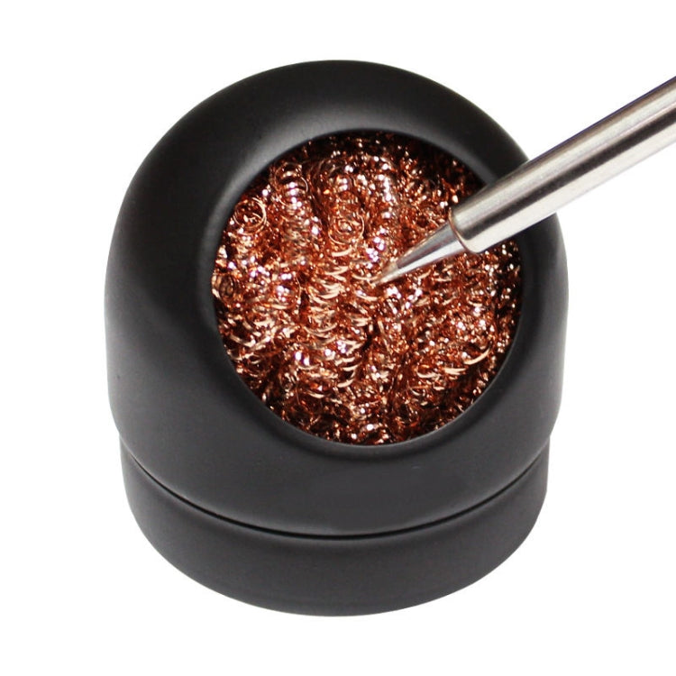 Kaisi Soldering Iron Nozzle Cleaning Ball Pure Copper Removing Tin Ball Seat(Black) by buy2fix