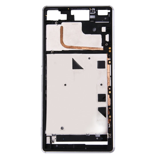 Single SIM Front Housing LCD Frame Bezel for Sony Xperia Z3(White) by buy2fix
