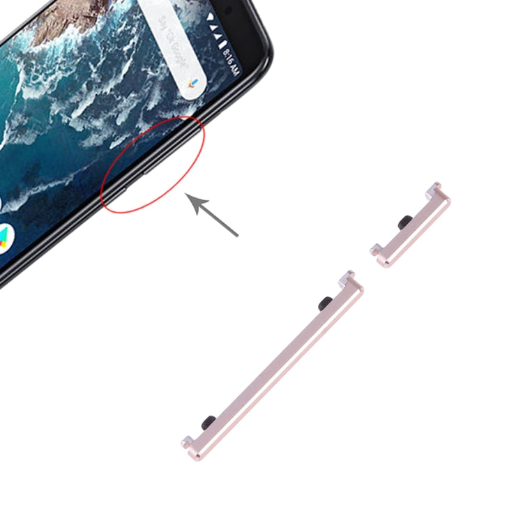 Power Button and Volume Control Button for Xiaomi Mi 6X / A2(Gold) - Home key & Side Key by buy2fix | Online Shopping UK | buy2fix