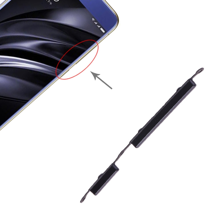 Power Button and Volume Control Button for Xiaomi Redmi 6A / Redmi 6(Black) by buy2fix