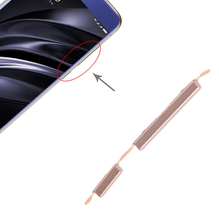 Power Button and Volume Control Button for Xiaomi Redmi 6A / Redmi 6(Gold) by buy2fix