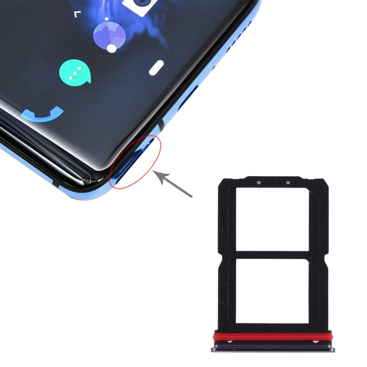 For OnePlus 7 SIM Card Tray + SIM Card Tray (Grey) - Card Tray by buy2fix | Online Shopping UK | buy2fix