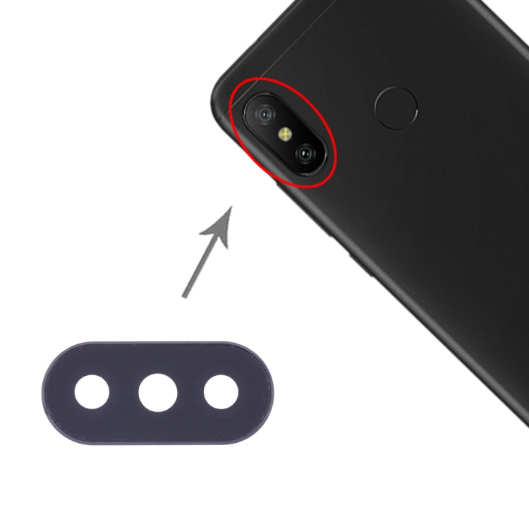 10 PCS Camera Lens Cover for Xiaomi Redmi 6 Pro / MI A2 Lite(Black) - Camera by buy2fix | Online Shopping UK | buy2fix