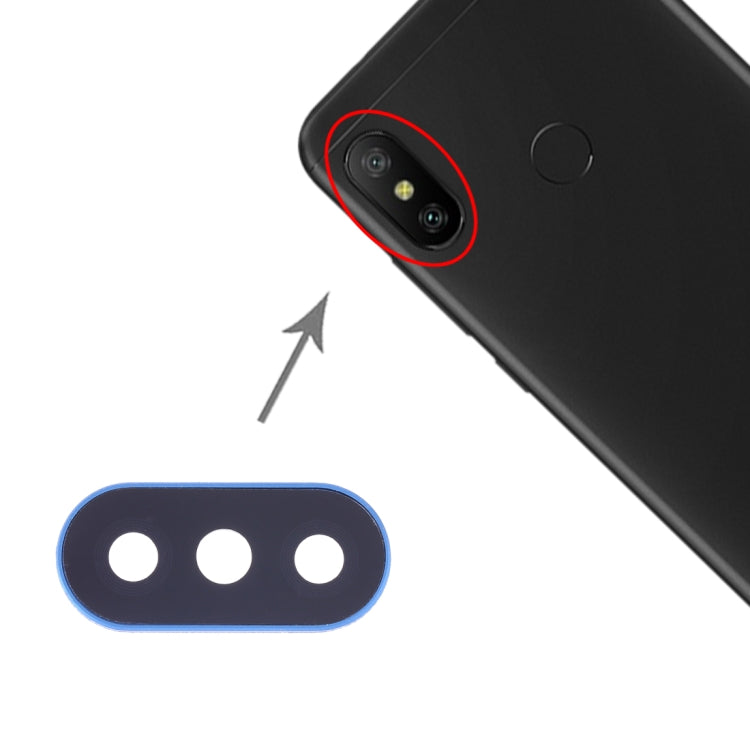 10 PCS Camera Lens Cover for Xiaomi Redmi 6 Pro / MI A2 Lite(Blue) - Camera by buy2fix | Online Shopping UK | buy2fix