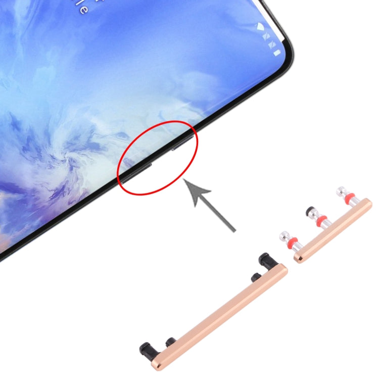 For OnePlus 7 Pro Power Button and Volume Control Button (Gold) - Home key & Side Key by buy2fix | Online Shopping UK | buy2fix