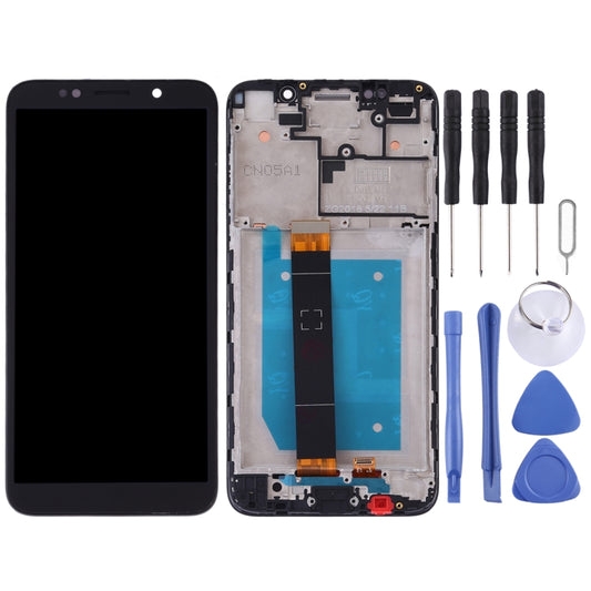 OEM LCD Screen for Huawei Y5 Prime (2018) Digitizer Full Assembly with Frame (Black) by buy2fix