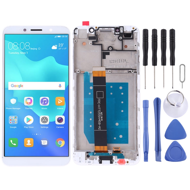 OEM LCD Screen for Huawei Y5 Prime (2018) Digitizer Full Assembly with Frame (White) - LCD Screen by buy2fix | Online Shopping UK | buy2fix