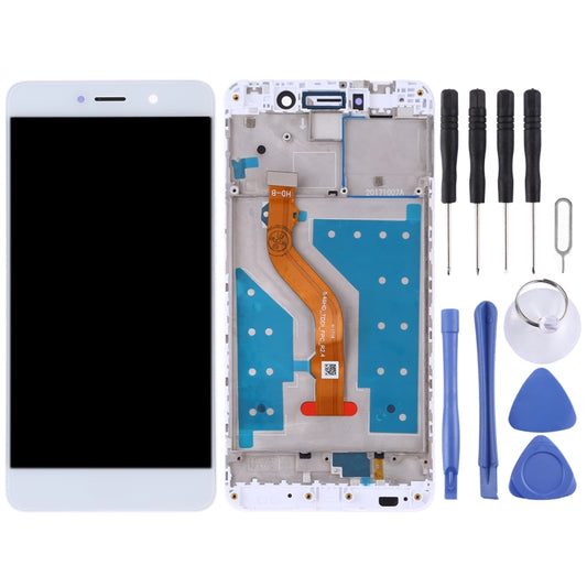 LCD Screen and Digitizer Full Assembly with Frame for Huawei Y7 (2017)(White) by buy2fix