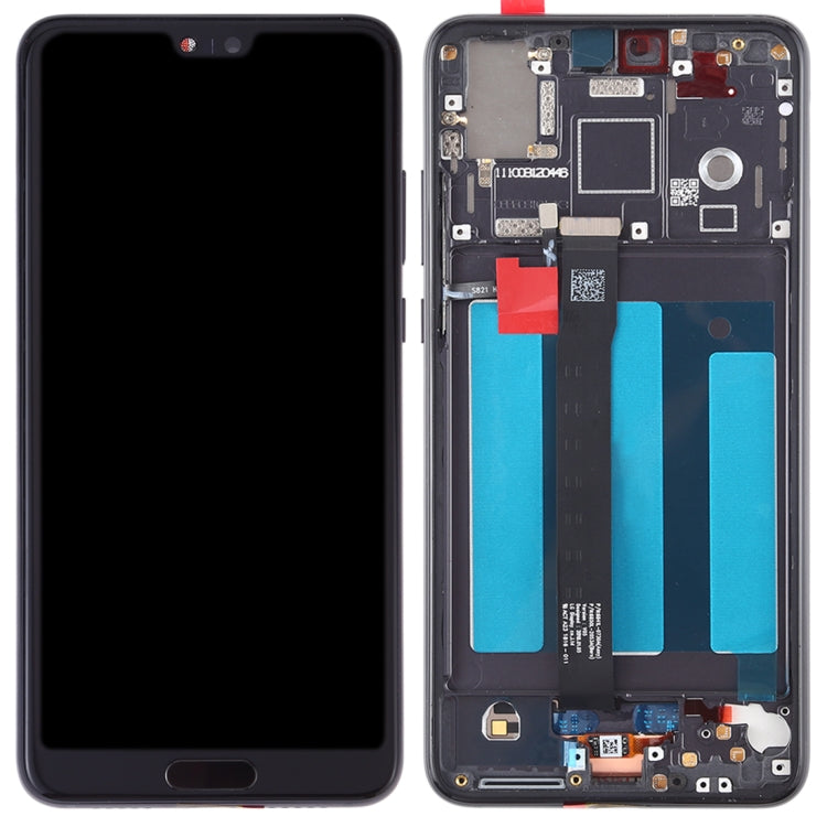 OEM LCD Screen for Huawei P20 Digitizer Full Assembly with Frame (Black) - LCD Screen by buy2fix | Online Shopping UK | buy2fix