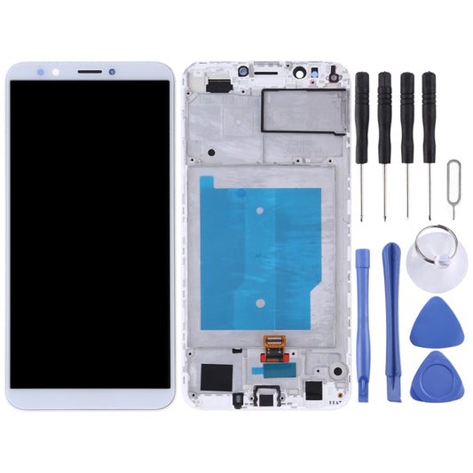 OEM LCD Screen for Huawei Y7 (2018) Digitizer Full Assembly with Frame (White) - LCD Screen by buy2fix | Online Shopping UK | buy2fix