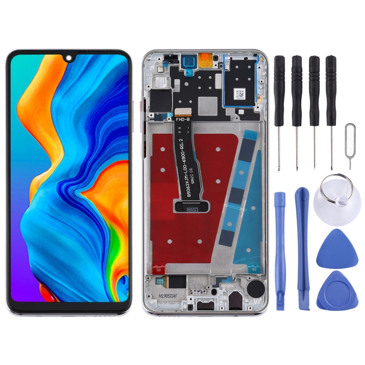 OEM LCD Screen for Huawei P30 Lite / Nova 4e (RAM 6G / High Version) Digitizer Full Assembly with Frame (White) - LCD Screen by buy2fix | Online Shopping UK | buy2fix