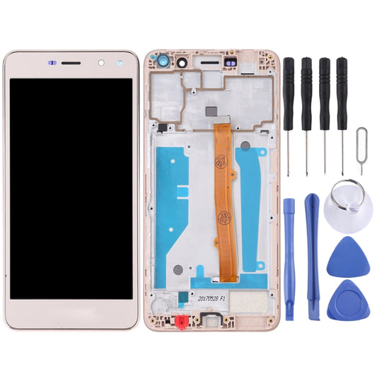 OEM LCD Screen for Huawei Y5 (2017) Digitizer Full Assembly with Frame (Gold) - LCD Screen by buy2fix | Online Shopping UK | buy2fix