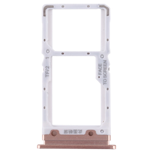 SIM Card Tray + SIM Card Tray / Micro SD Card Tray for Xiaomi Mi CC9 (Gold) - Card Tray by buy2fix | Online Shopping UK | buy2fix