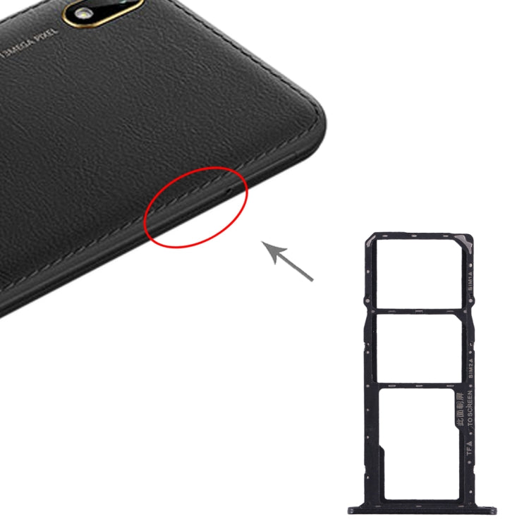 SIM Card Tray + SIM Card Tray + Micro SD Card Tray for Huawei Y5 (2019) (Black) by buy2fix