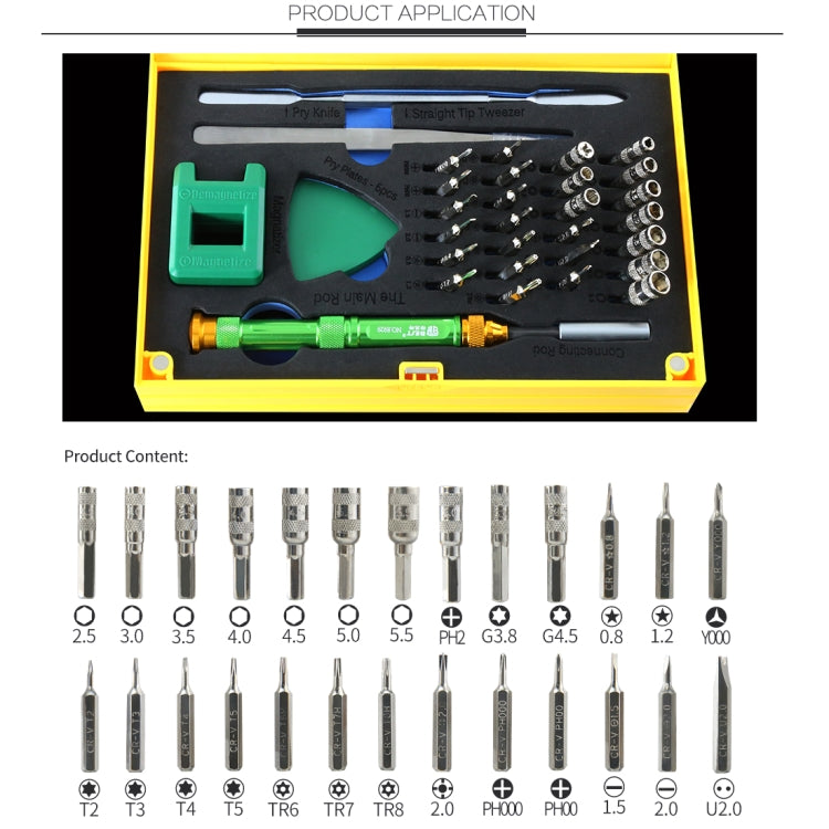 BEST BST-8929 Screwdriver Magnetic Bit Driver Kit 37 in 1 Professional Screwdrivers Set - Screwdriver Set by BEST | Online Shopping UK | buy2fix