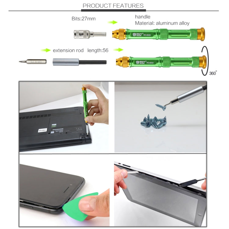 BEST BST-8929 Screwdriver Magnetic Bit Driver Kit 37 in 1 Professional Screwdrivers Set - Screwdriver Set by BEST | Online Shopping UK | buy2fix