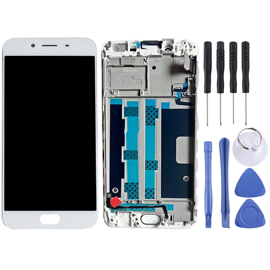 For OPPO R9s LCD Screen (TFT) + Touch Panel with Frame(White) by buy2fix