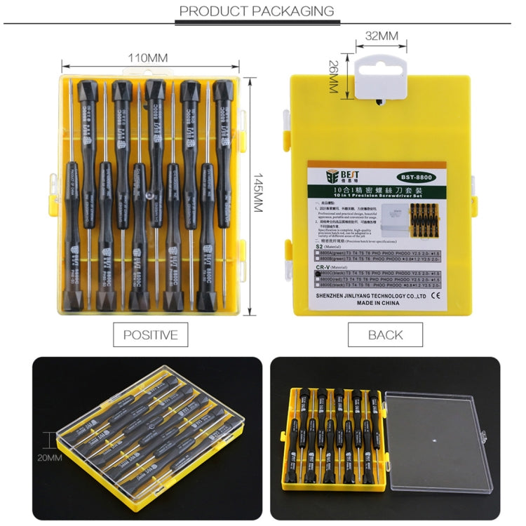 10 in 1 BEST BST-8800C Repair Tool Precision Screwdriver Set - Screwdriver Set by BEST | Online Shopping UK | buy2fix