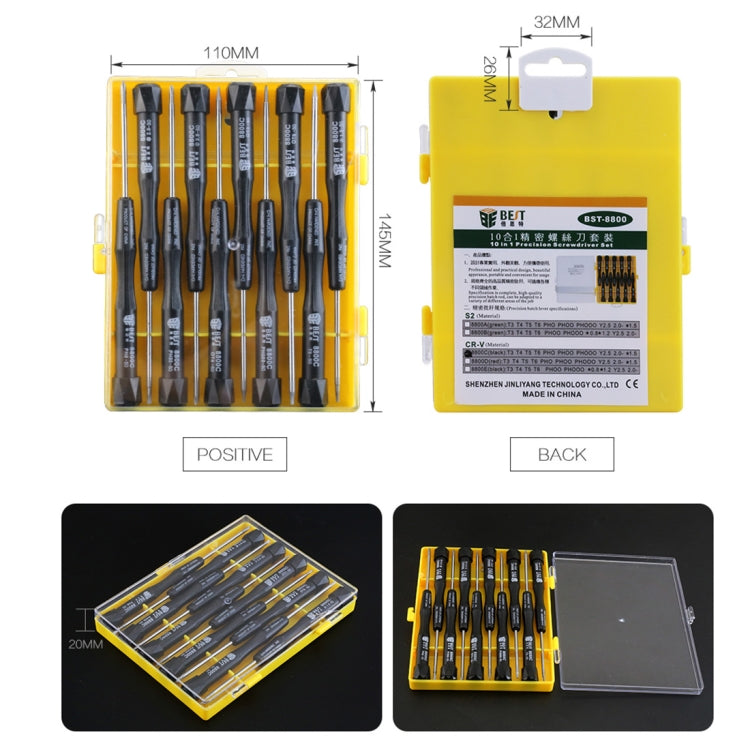 10 in 1 BEST BST-8800E Repair Tool Precision Multi-purpose Magnetic Screwdriver Set by BEST