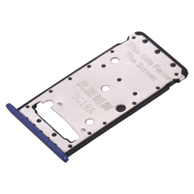 For Huawei Enjoy 7 Plus / Y7 Prime SIM Card Tray & SIM / Micro SD Card Tray(Dark Blue) by buy2fix