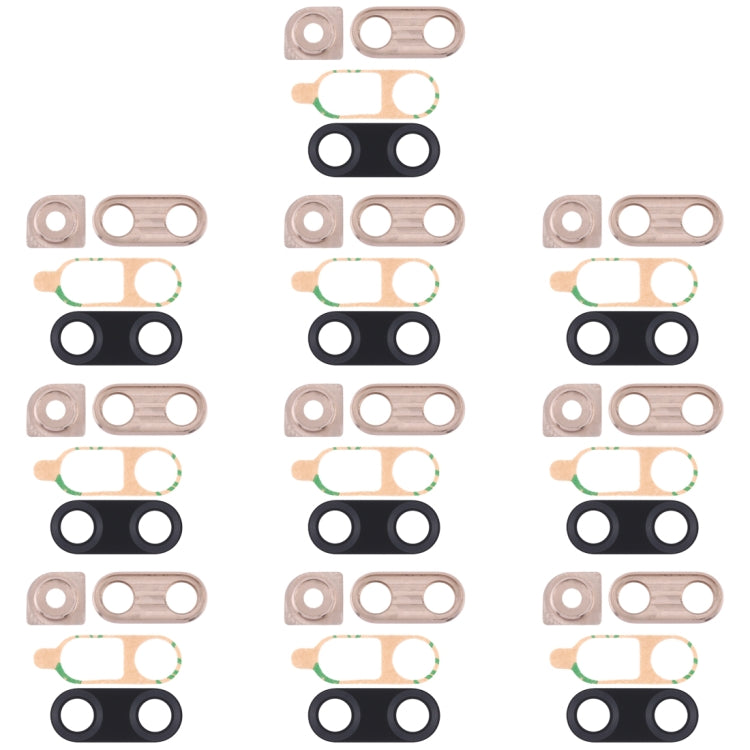 For Huawei Nova 4 10pcs Camera Lens Cover (Gold) - Camera Series by buy2fix | Online Shopping UK | buy2fix