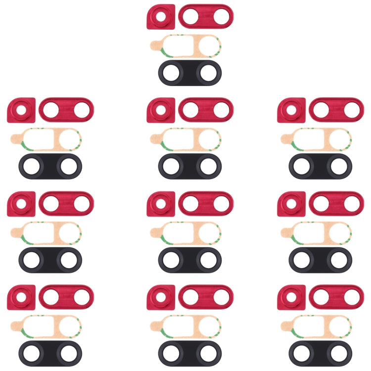 For Huawei Nova 4 10pcs Camera Lens Cover (Red) - Camera Series by buy2fix | Online Shopping UK | buy2fix