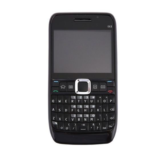 Full Housing Cover (Front Cover + Middle Frame Bezel + Battery Back Cover + Keyboard) for Nokia E63(Black) - Full Housing Cover by buy2fix | Online Shopping UK | buy2fix