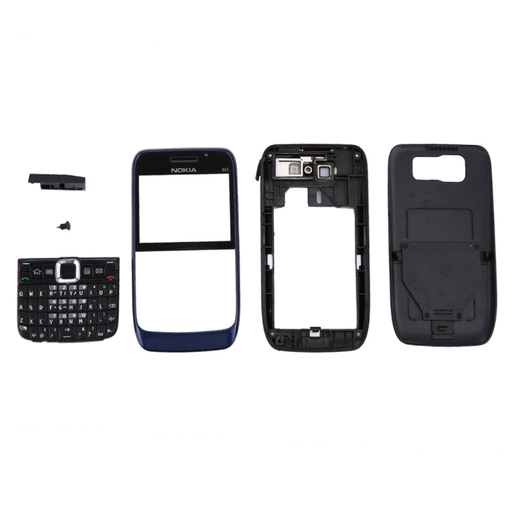 Full Housing Cover (Front Cover + Middle Frame Bezel + Battery Back Cover + Keyboard) for Nokia E63(Dark Blue) - Full Housing Cover by buy2fix | Online Shopping UK | buy2fix