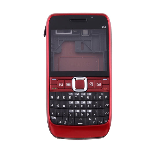 Full Housing Cover (Front Cover + Middle Frame Bezel + Battery Back Cover + Keyboard) for Nokia E63(Red) - Full Housing Cover by buy2fix | Online Shopping UK | buy2fix