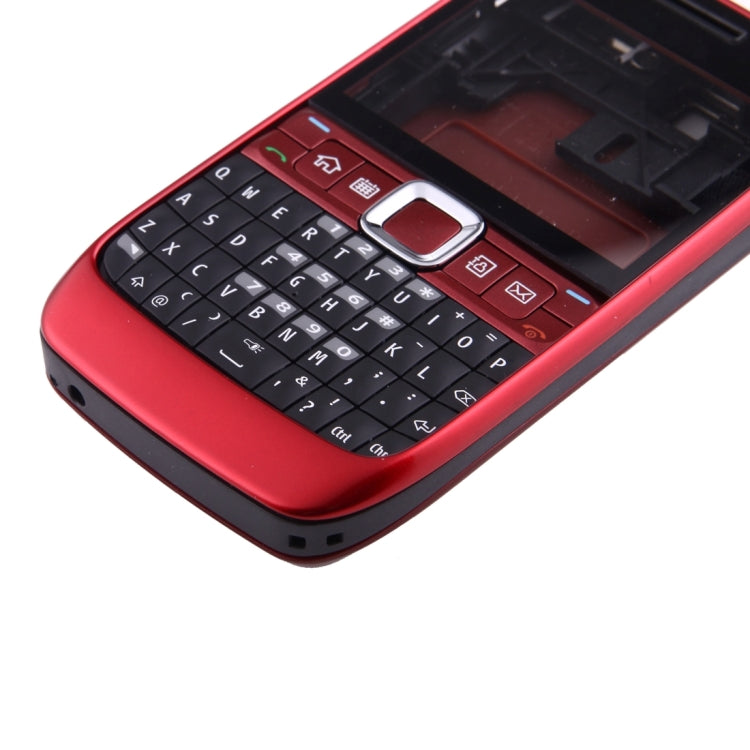 Full Housing Cover (Front Cover + Middle Frame Bezel + Battery Back Cover + Keyboard) for Nokia E63(Red) - Full Housing Cover by buy2fix | Online Shopping UK | buy2fix