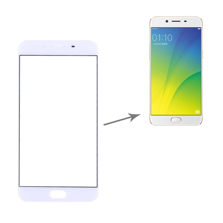 For OPPO R9s Front Screen Outer Glass Lens (White) by buy2fix