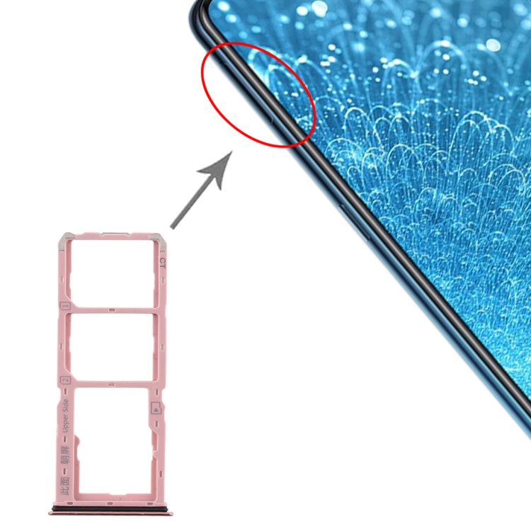 For Vivo S1 SIM Card Tray + SIM Card Tray + Micro SD Card Tray (Gold) - Card Tray by buy2fix | Online Shopping UK | buy2fix