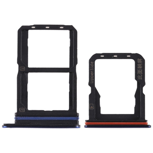 For Vivo S1 Pro SIM Card Tray + SIM Card Tray + Micro SD Card Tray (Blue) - Card Tray by buy2fix | Online Shopping UK | buy2fix