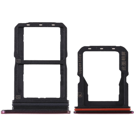 For Vivo S1 Pro SIM Card Tray + SIM Card Tray + Micro SD Card Tray (Red) - Card Tray by buy2fix | Online Shopping UK | buy2fix