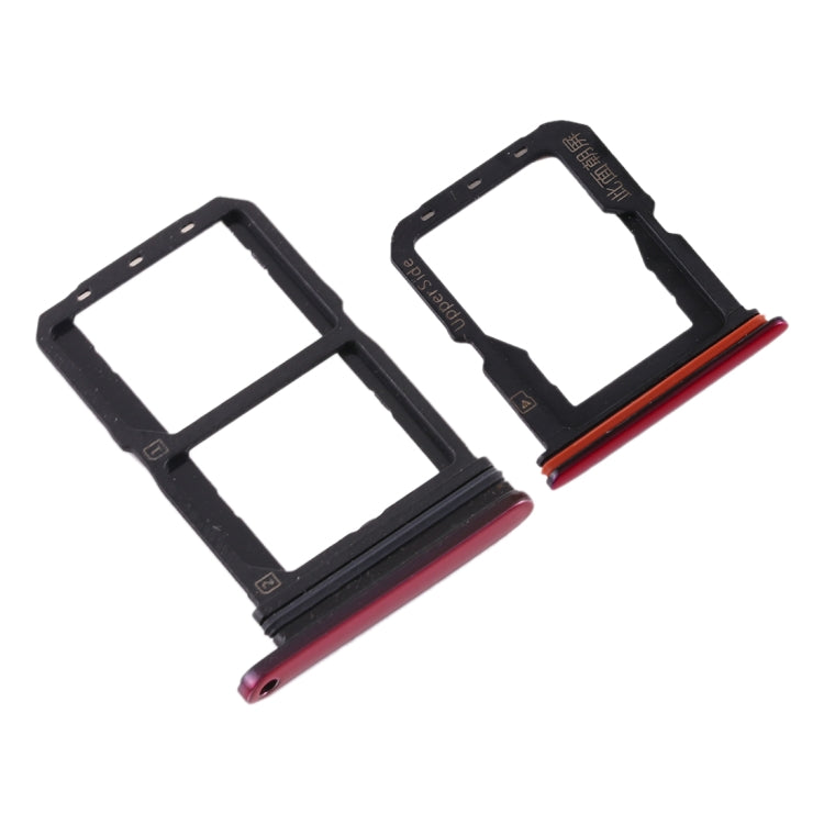 For Vivo S1 Pro SIM Card Tray + SIM Card Tray + Micro SD Card Tray (Red) - Card Tray by buy2fix | Online Shopping UK | buy2fix