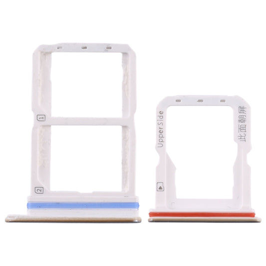 For Vivo S1 Pro SIM Card Tray + SIM Card Tray + Micro SD Card Tray (Silver) - Card Tray by buy2fix | Online Shopping UK | buy2fix