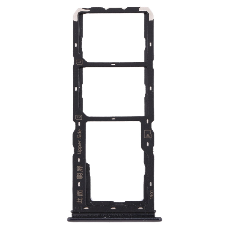 For Vivo U3x / U10 SIM Card Tray + SIM Card Tray + Micro SD Card Tray (Black) - Card Tray by buy2fix | Online Shopping UK | buy2fix
