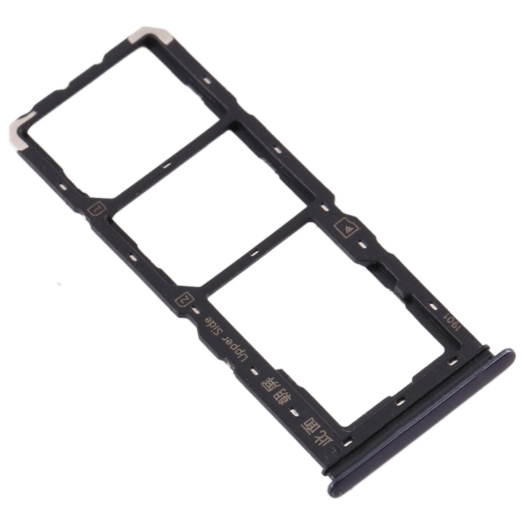 For Vivo U3x / U10 SIM Card Tray + SIM Card Tray + Micro SD Card Tray (Black) - Card Tray by buy2fix | Online Shopping UK | buy2fix