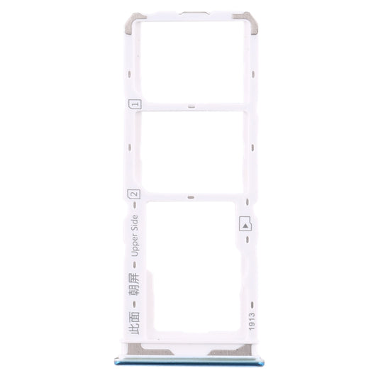 For Vivo Y7s SIM Card Tray + SIM Card Tray + Micro SD Card Tray (Blue) by buy2fix